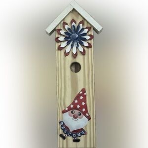 Charming Gnome Patriotic Welcome Door/Wall Art in Red and Blue
